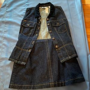 DKNY Jean Vest w Skirt